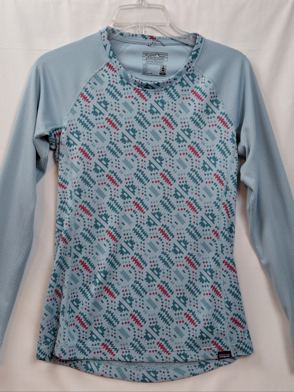 Patagonia Capilene Midweight Base‎ Layer Shirt Women's Size Small Blue Pink